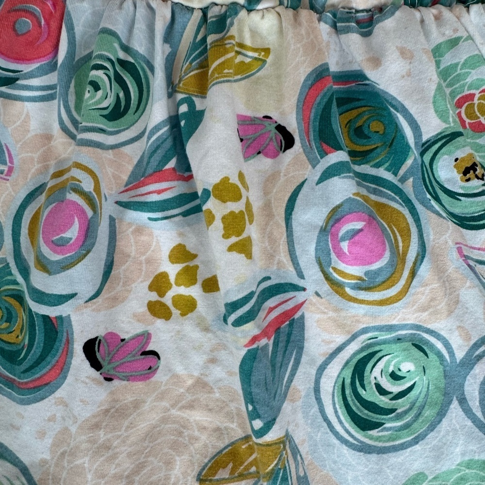 Toddler girls Sleeveless Sundress Blue and Green abstract floral print Size 5T - Picture 4 of 8